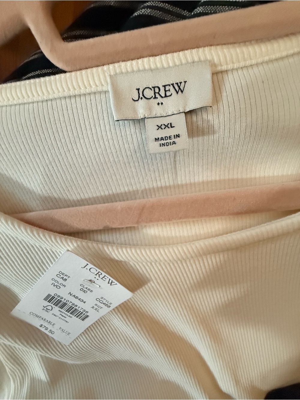 J. Crew Cream Puff-sleeve mixy top XXL NWT - Picture 7 of 7